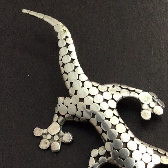 Sterling Silver Lizard Brooch. - Picture 12 of 13